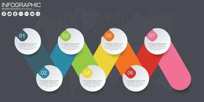 Vector circle infographic. Template for diagram, graph, presentation and chart. Business concept, parts, steps or processes. Abstract background.