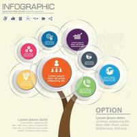 Abstract tree infographics elements. Design Template. Vector illustration.