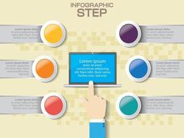 Business Infographics circle origami style Vector illustration. can be used for workflow layout, banner, diagram, number options, step up options, web design.