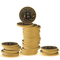 moneda de oro bitcoin vector