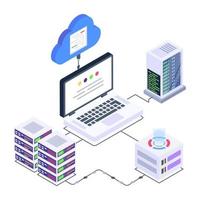 Data Centers and Server Room vector