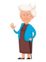 Grandmother waving hand vector