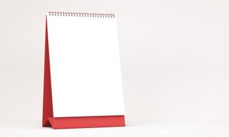 3d illustration of white blank calendar on white background photo