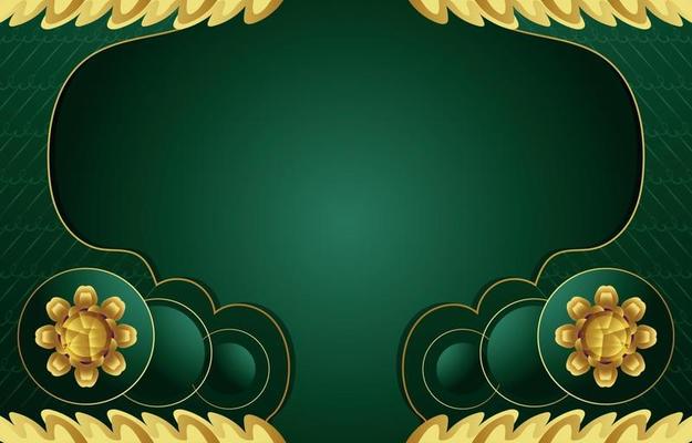 Green and Gold Abstract Background