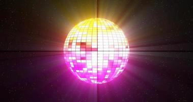 Disco ball spinning on a seamless loop video