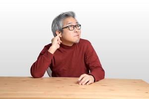 Asian Man at the Desk photo