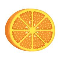 orange citrus fruit isolated icon vector