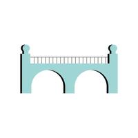 Puente icono aislado de la estructura histórica vector