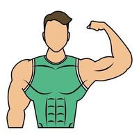 young strong man athlete character vector