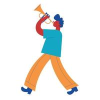 man playing trumpet vector