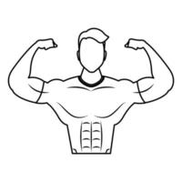 young strong man athlete character vector