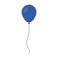 balloon helium color blue floating vector