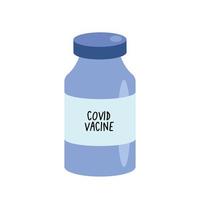 covid19 virus vaccine vial medicine bottle vector
