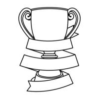 trophy cup award isolated icon vector