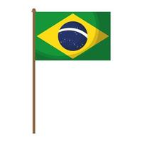 brazilian country flag isolated icon vector