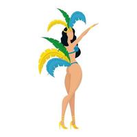 beauty garota brazilian dancer character vector