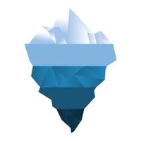 diseño de vector blanco y azul de iceberg aislado