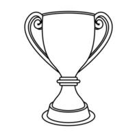 trophy cup award isolated icon vector