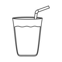 jugo en vaso icono de bebida vector