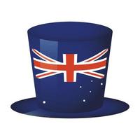 bandera del país australiano en tophat vector