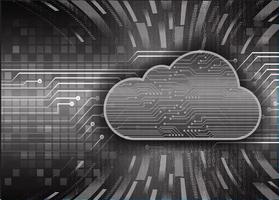 cloud computing circuit future technology concept background vector