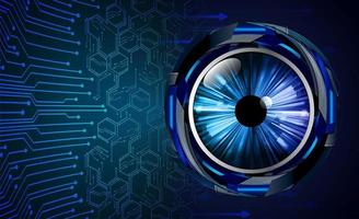 eye cyber circuit future technology concept background vector