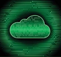 cloud computing circuit future technology concept background vector