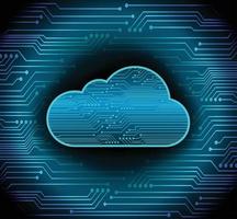 cloud computing circuit future technology concept background vector