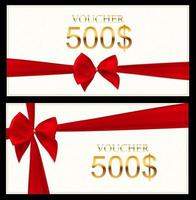 Gift Voucher Template For Your Business. Vector Illustration