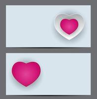 Valentine s Day Heart Symbol Gift Card. Love and Feelings Backgr vector