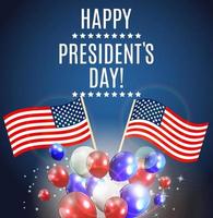 día de los presidentes en el fondo de Estados Unidos. se puede utilizar como pancarta o póster. ilustración vectorial vector