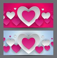 Tarjeta de regalo con símbolo de corazón de San Valentín. amor y sentimientos backgr vector