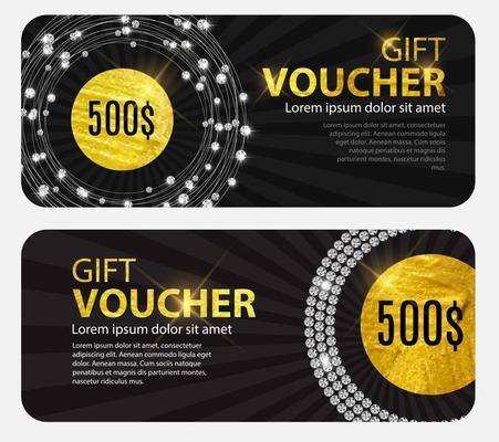 Gift Voucher Template For Your Business. Vector Illustration