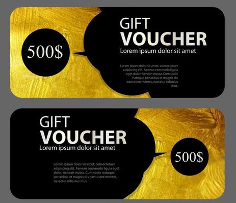 Gift Voucher Template For Your Business. Vector Illustration