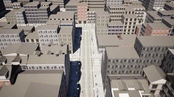 vista de cima vídeo aéreo da cidade de infraestrutura em desenvolvimento 4k video