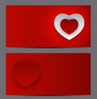 Tarjeta de regalo con símbolo de corazón de San Valentín. amor y sentimientos backgr vector
