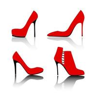 Shoes Silhouette on White Background Vector Illustration