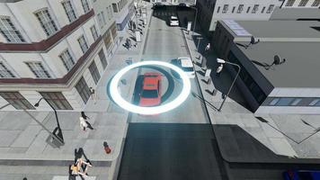 Luftdrohne schoss selbstfahrende Autopilot autonome Autos 4k video