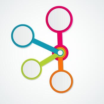 Abstract Elements of Graph, Diagram with 4 Steps, Options. Busin vector