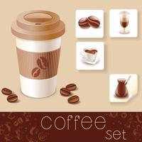 Coffee set vector design