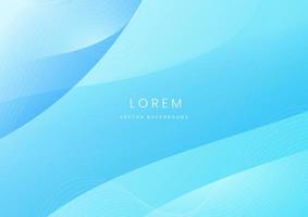 Abstract modern blue gradient waves overlap background with copy space for text. Minimal concept. vector