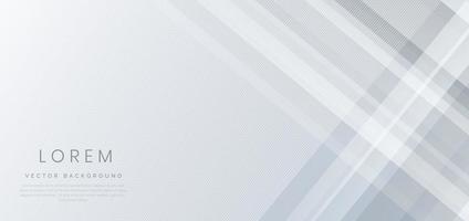 Abstract white and grey geometric diagonal overlay layer background. vector