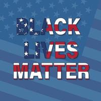 Black lives matters. Social poster, banner. Stop racism police violence. I can't breathe. Flat vector illustration