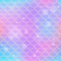 Fantasy mermaid scales seamless pattern vector