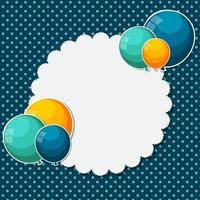 Color Glossy Balloons Background Vector Illustration