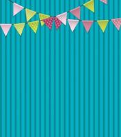 Party Background with Flags Vector Illustration