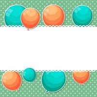 Color Glossy Balloons Background Vector Illustration