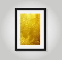 Gold Paint Glittering Textured Background in Black Frame Art Ill vector