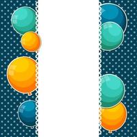 Color Glossy Balloons Background Vector Illustration