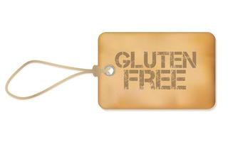 Gluten Free Old Paper Grunge Label Vector Illustration